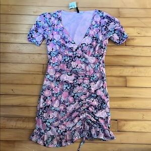 Divided Pink Floral Dress